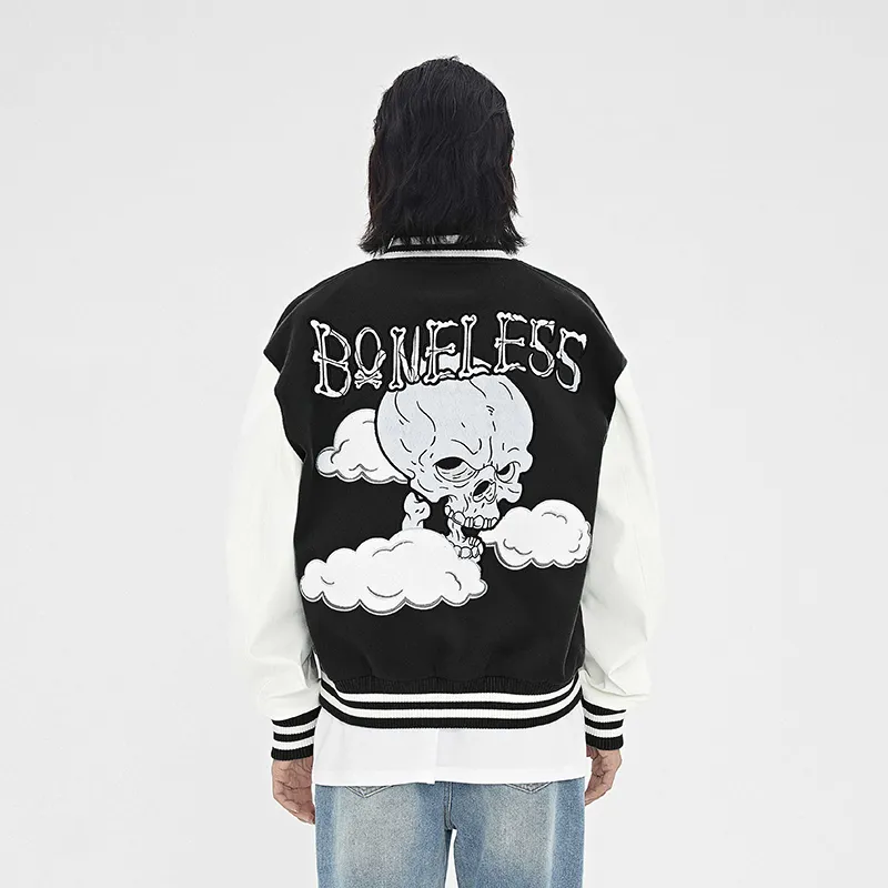 BONELESS Skeleton Pattern Unisex Baseball Jersey-2