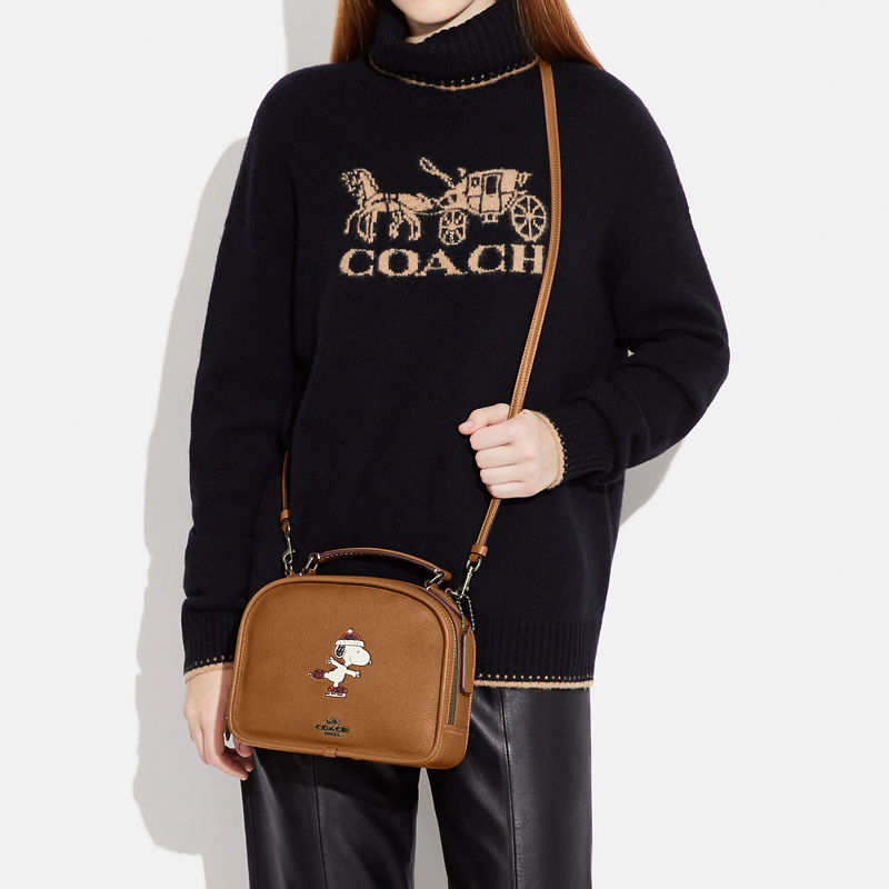 Coach 2024 X Peanuts Lunch Pail In Signature Canvas With Patches