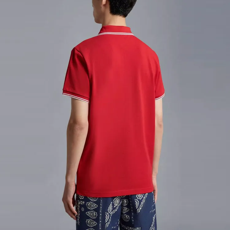 Moncler Polo Shirts Men Red-2