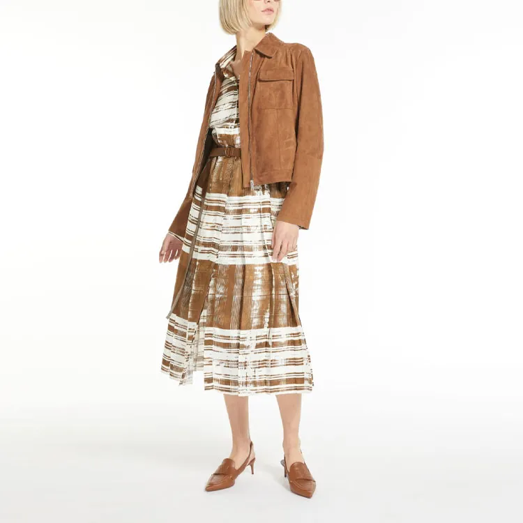 MaxMara Long Sleeved Dresses Women's Brown-3
