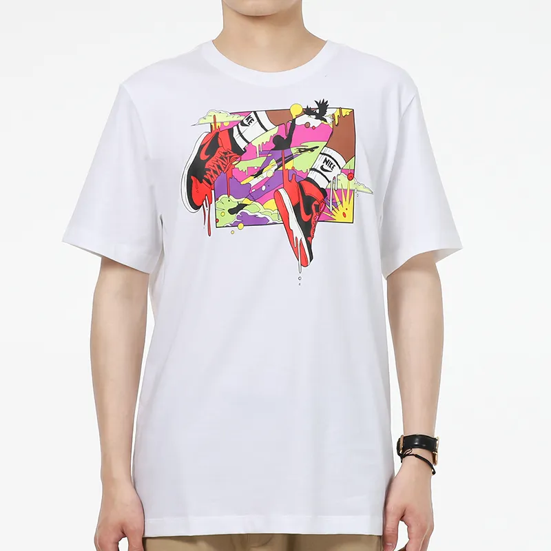Jordan T Shirts Men White-2
