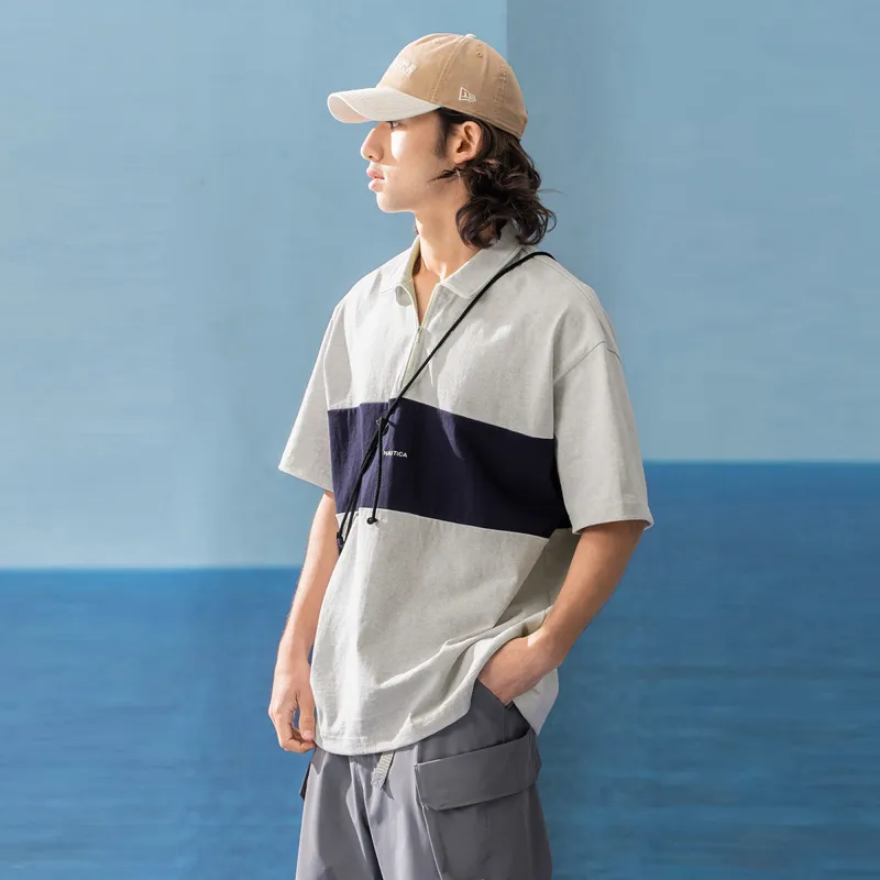 Nautica White Sail T Shirts Unisex Heather Gray-4