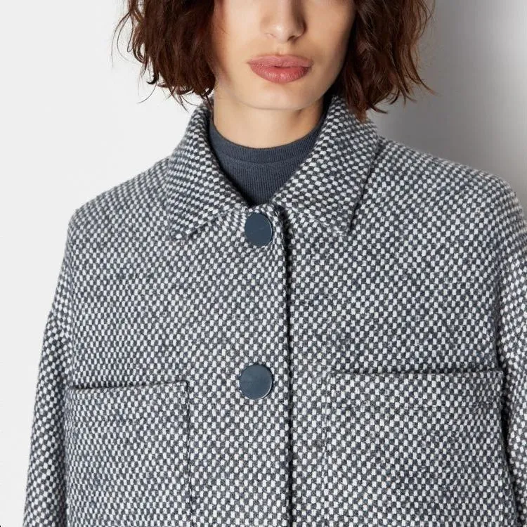 ARMANI EXCHANGE Coats Women's Blue Gray-4