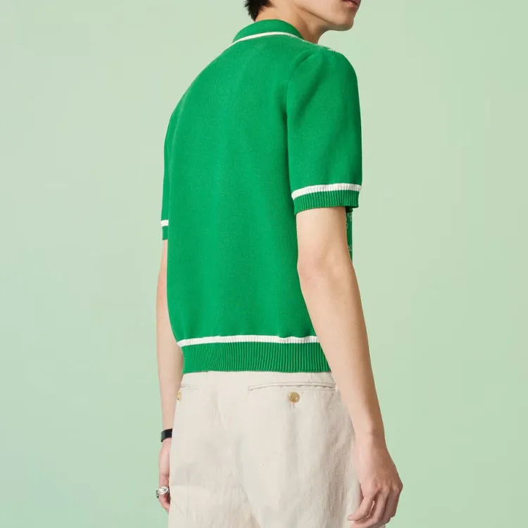 GUCCI SS23 Polo Shirt Men's Green-3