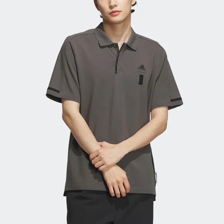 Adidas Polo Shirt Men's Stone Gray-1