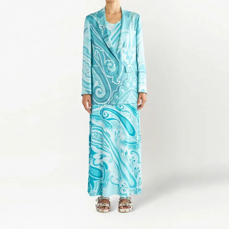 ETRO Swirl print Silk Blazer-3