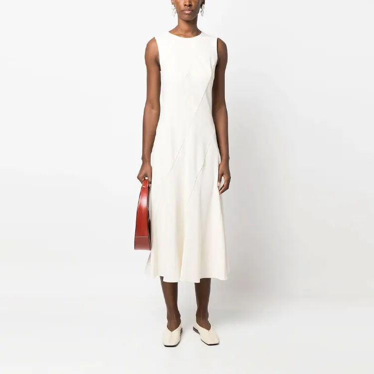 THEORY Sleeveless Dresses Women's White-1