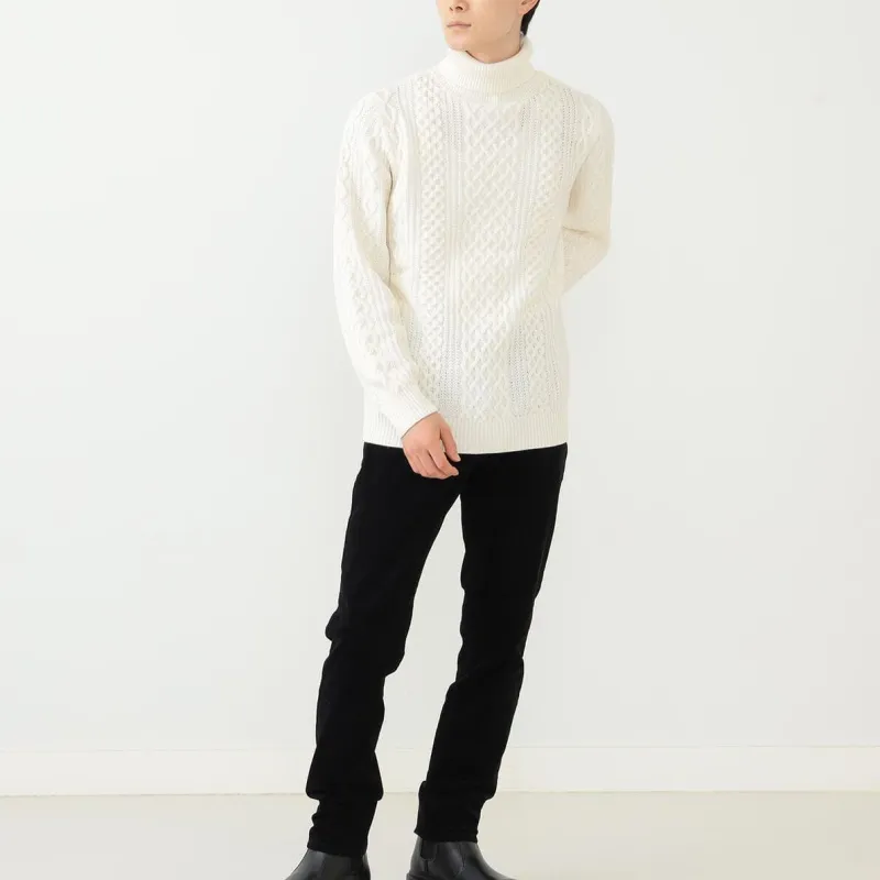 Beams Sweaters Men Gray White-1