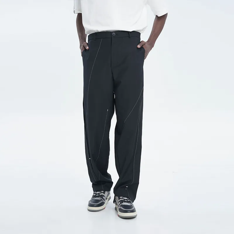 HARSH AND CRUEL Casual Pants Unisex Black-4