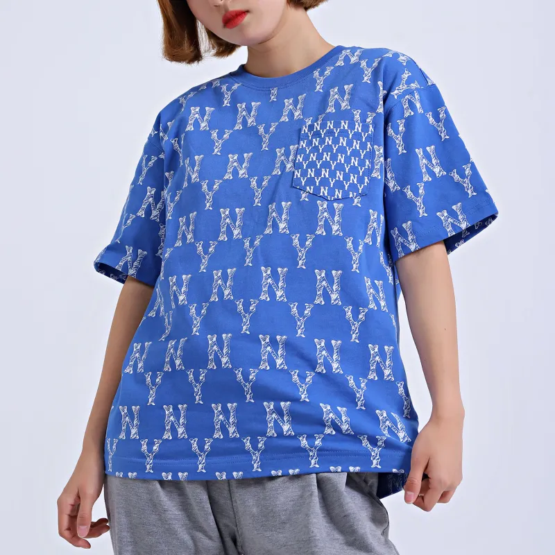 MLB Set in Sleeve T Shirt Unisex Royal Blue-2