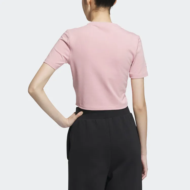 Adidas Originals Monkey Kingdom Crop Tops Women's Miracle Purple Pink-2