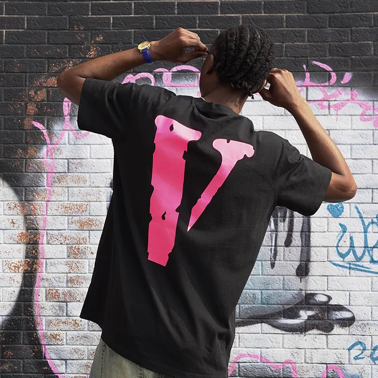 VLONE Big Logo Series T Shirts Unisex Black-3