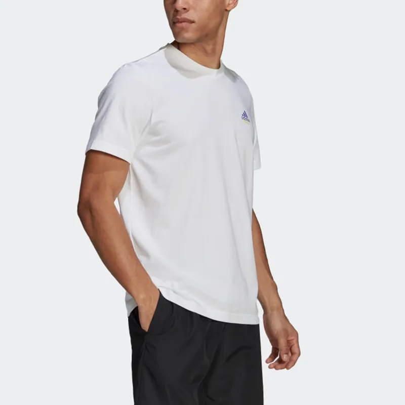 Adidas T Shirts Men White-3