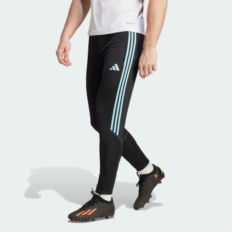 Adidas Knitted Sweatpants Men Blue Stripes Black-1