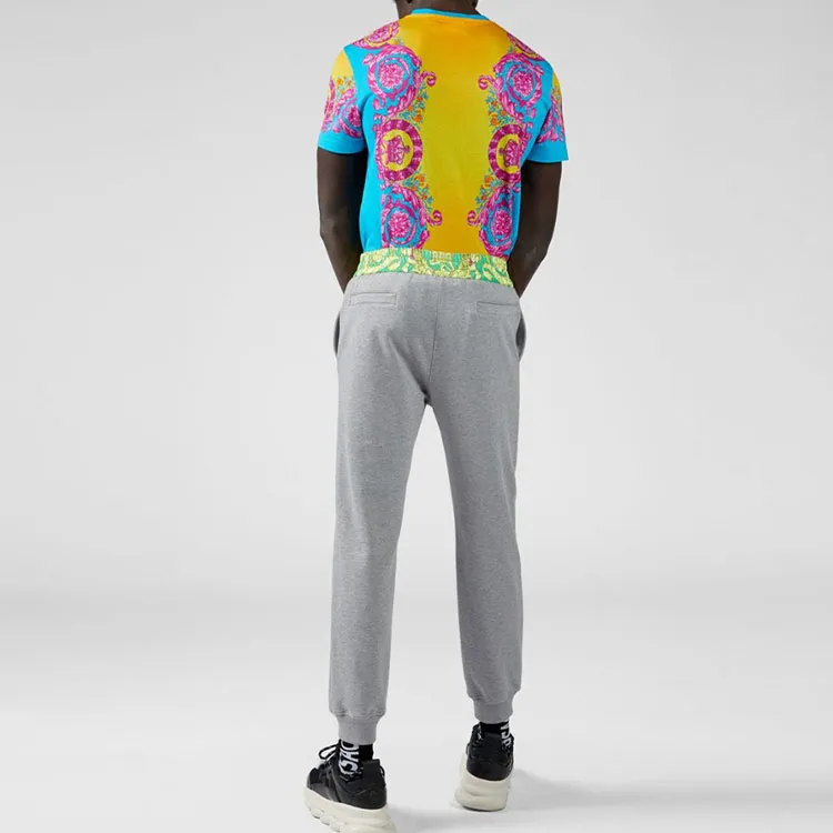 VERSACE Knitted Sweatpants Men Gray-3