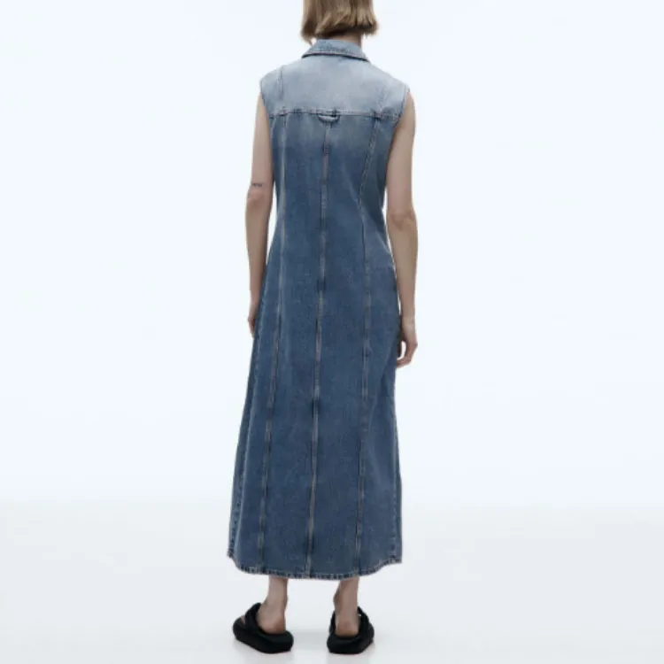 ZARA Sleeveless Dresses Women's Blue-2