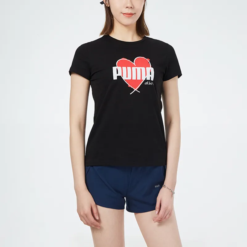 PUMA Set in Sleeve T Shirt Women's Black-2
