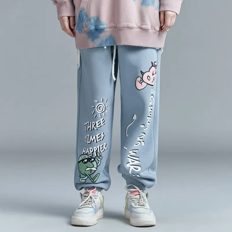 Guuka Knitted Sweatpants Unisex Blue-7