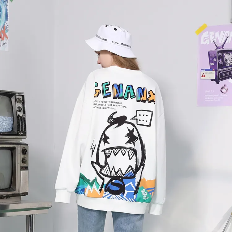 GENANX Crew Neck Loose Fit Regular Sweatshirt Unisex-8