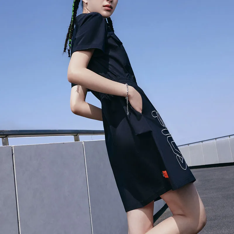FILA Short Sleeved Dresses Women's Jet Black-3