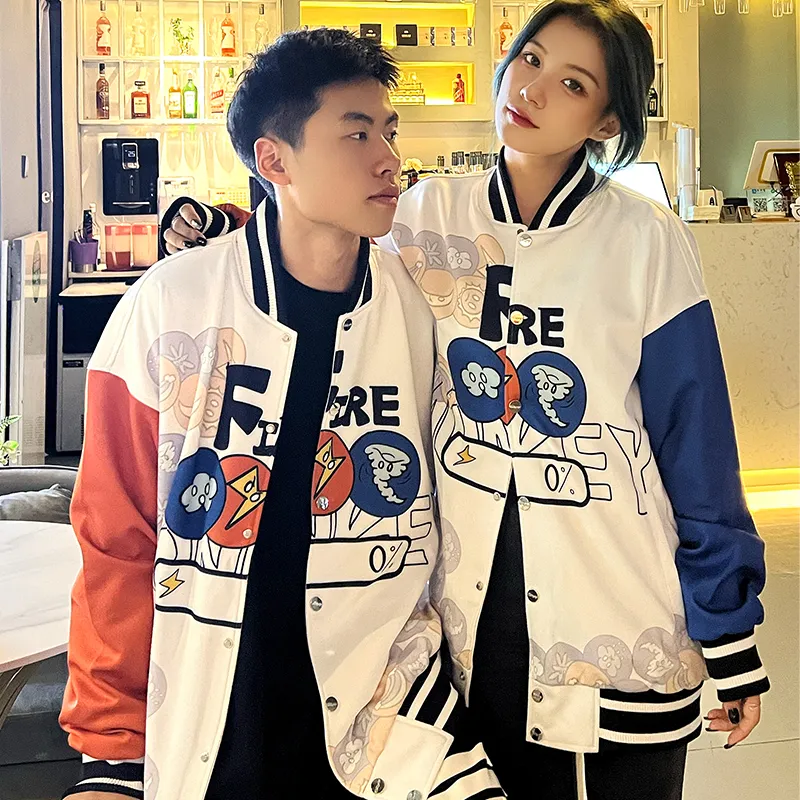 FireMonkey Baseball Jacket Unisex White-4