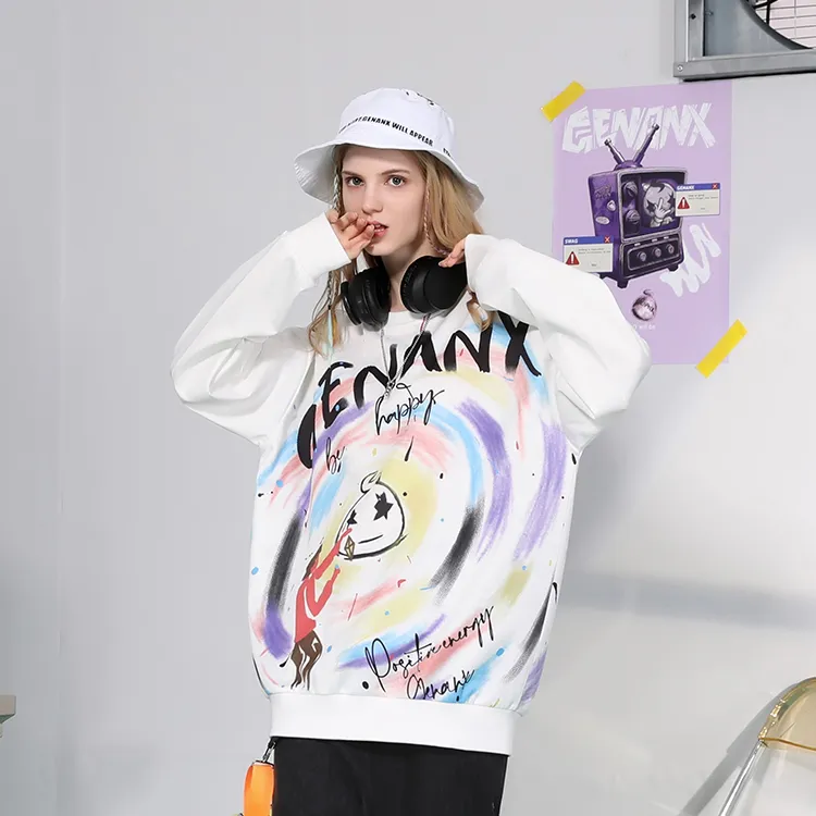 GENANX Crew Neck Loose Fit Regular Sweatshirt Unisex-7