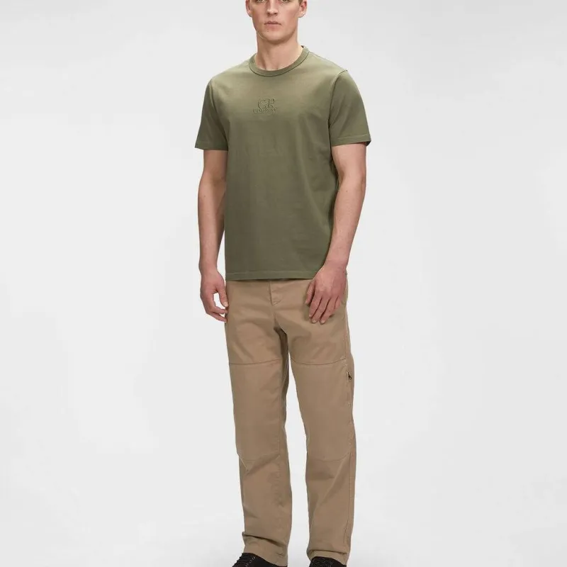 C.P.Company T Shirts Men Khaki Green-2