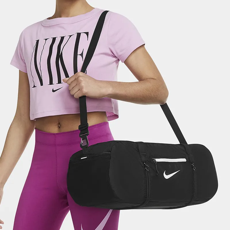 Nike Nylon Gym Bag, Travel Bag, Handbag, Shoulder Bag Regular Unisex Black-4