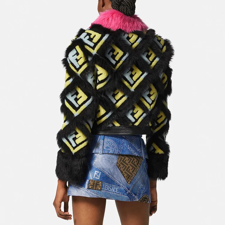 VERSACE Fendace Ff Shearling Jacket Multicolor-2