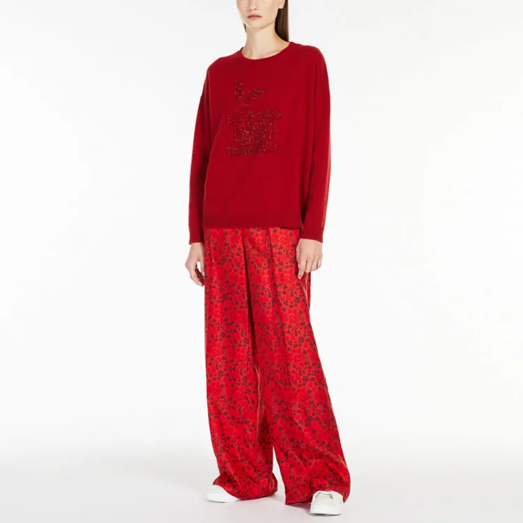 MaxMara SS23 Chinese New Year Cashmere Sweaters Women's Red-1