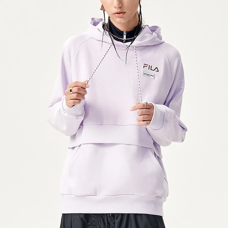 FILA FUSION Sweatshirts Women's Light White Purple-5