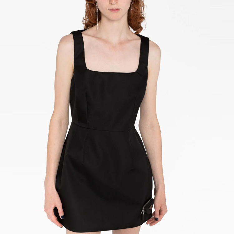 PRADA Re-Nylon Triangle-logo Minidress 40 - POIZON