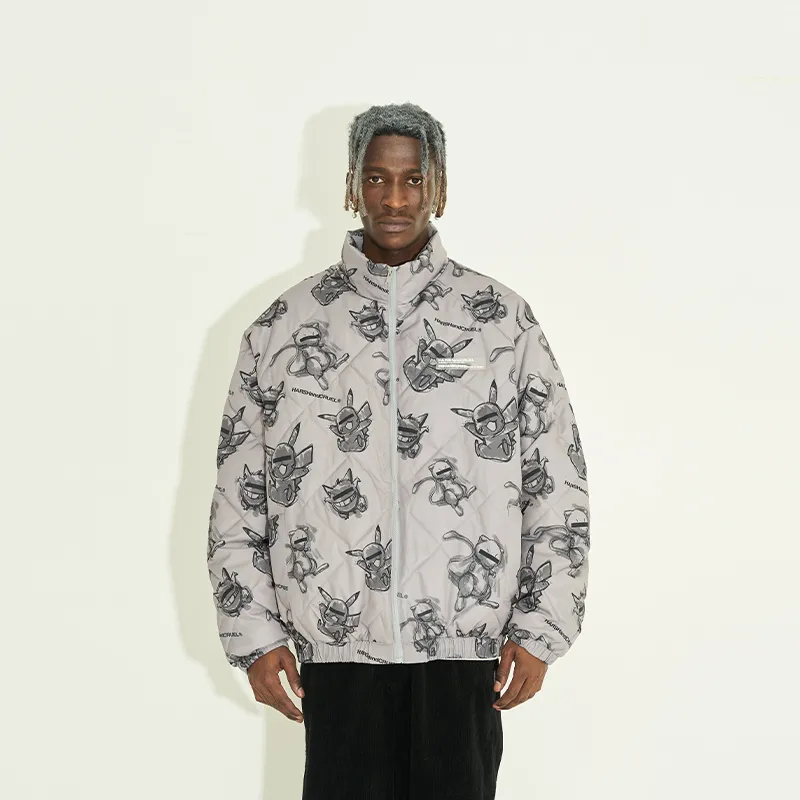 HARSH AND CRUEL Puffer Jackets Unisex-11