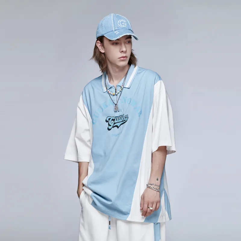 Guuka T Shirts Men Pink/Blue-5