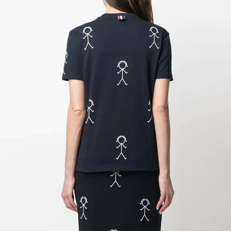THOM BROWNE T Shirts Women's Dark Blue-5