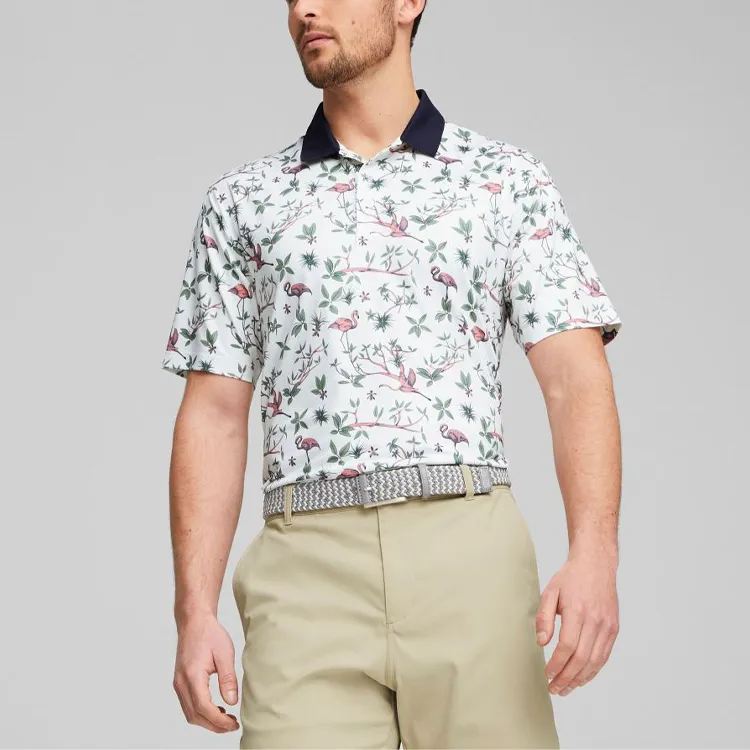 PUMA Golf Lagoon Polo Shirts Men White-2