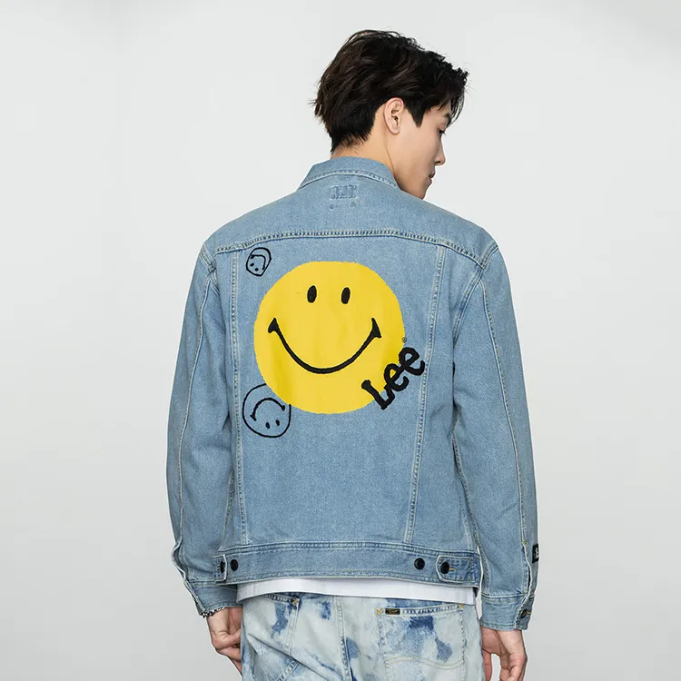 Smiley X Lee X Smiley® Ss22 Denim Jackets Men Medium Light Blue-3