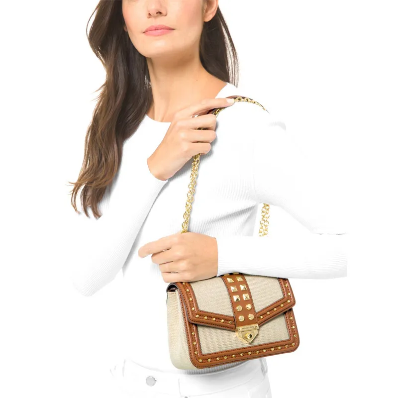 MICHAEL KORS Soho Canvas With Leather Crossbody Bag, Shoulder Bag Women's-3