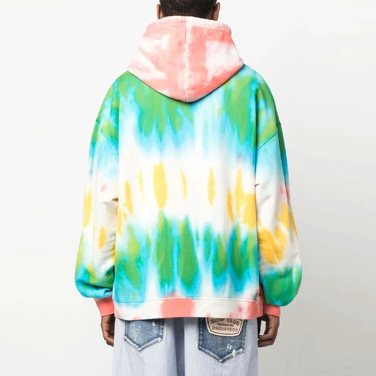 DSQUARED 2 Tie Dyed Logo Printed Hoodie-2