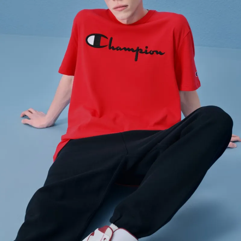 Champion T Shirt US Version Unisex Dark Red-3