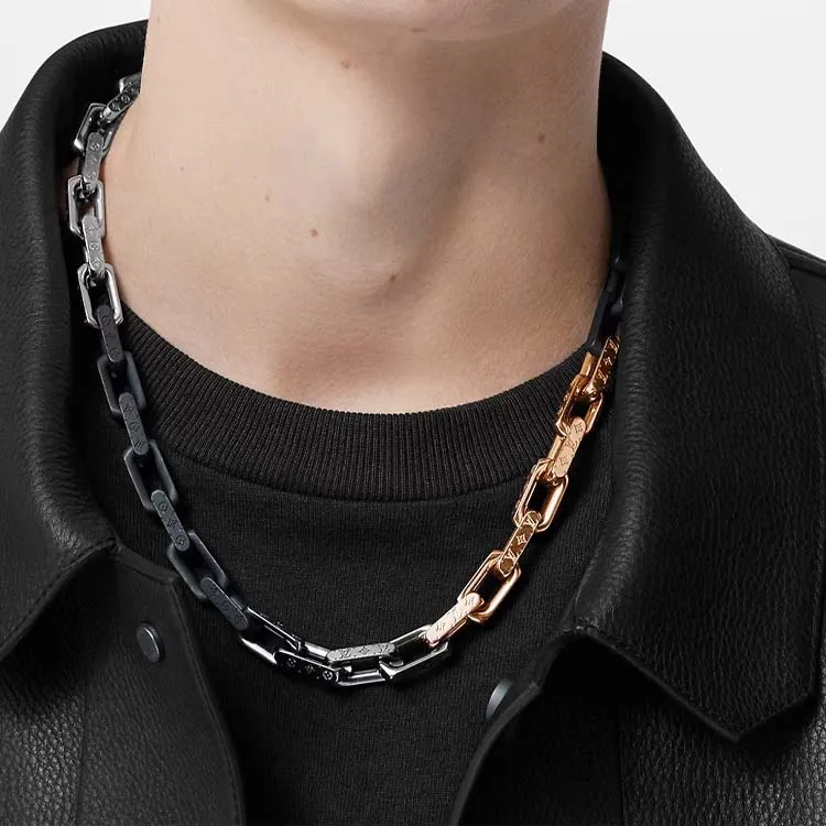 LOUIS VUITTON Stainless Steel Necklaces Men's-1