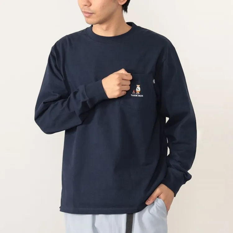 Beams T-Shirts Men Marine Blue-9