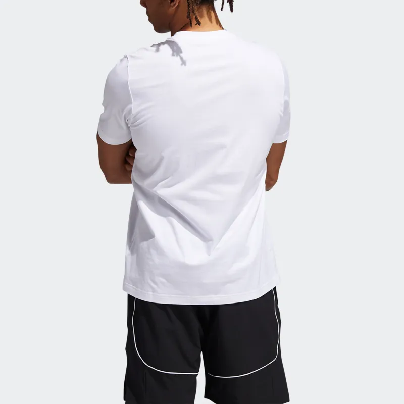 Adidas T Shirts Men White-3