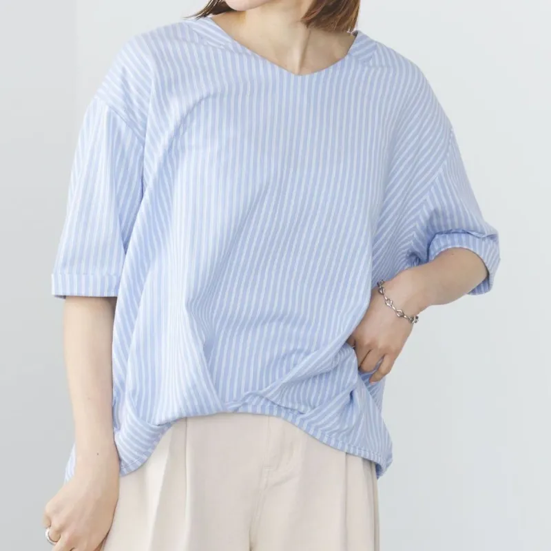 Beams Shirts Women's Sax Blue-6
