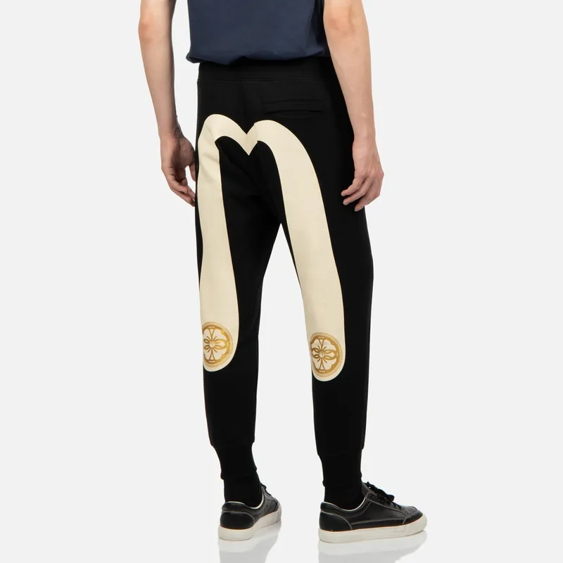 EVISU Knitted Sweatpants Men's Black-3