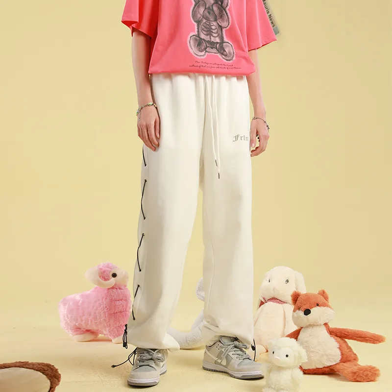 FRLMK Jogger Casual Pants Unisex White-4