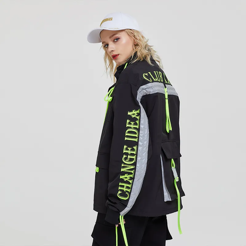 Clubxxhh Loose Fit Jacket Unisex Black-4