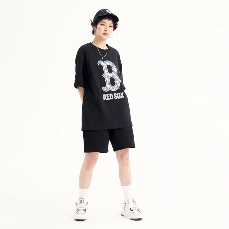 MLB Drop Shoulder Sleeve T-Shirt Unisex Black-2
