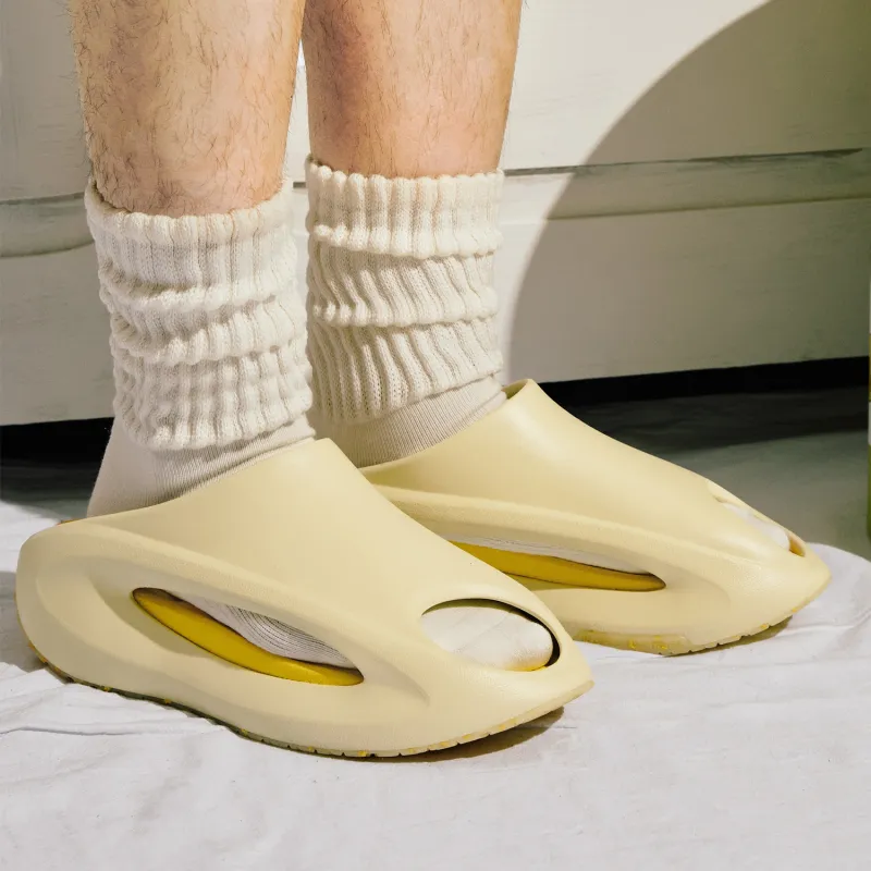 LiNing Yun You Slay Quiet Slide Slippers Men's Yellow Banana Ice Cream Set-8
