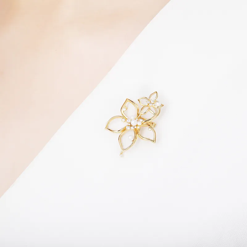 ANNAYA Copper Alloy With Zircon Brooches Women's Niche Advanced Sensory-2